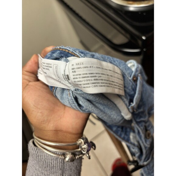 Abercrombie And Fitch Curve Love High Rise Loose Short Women's 34 Raw Hem 7inL - Picture 5 of 7